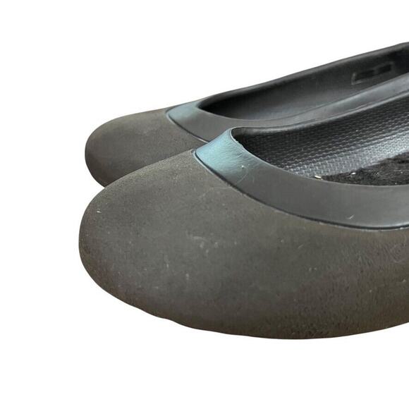 Crocs Mammoth Ballet Flats Fur Lined Dark Brown Round Toe Slip On Shoes sz 7 - Picture 8 of 16